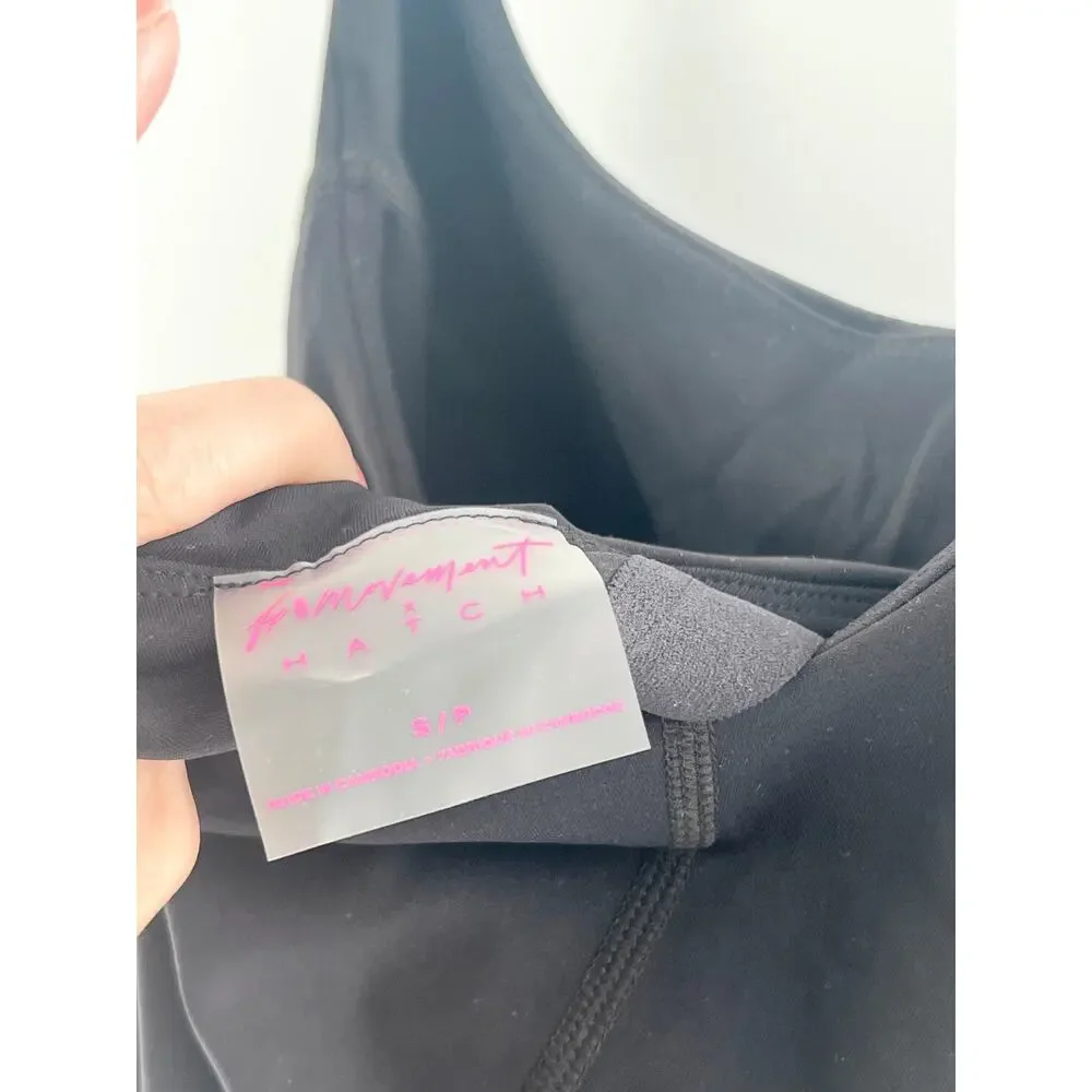 NWT Fp Movemement Sleeveless Crossback Athletic Short Romper Black Women's Small
